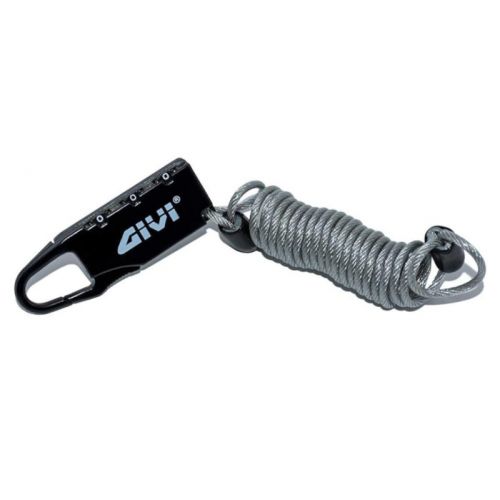 Lucchetto Cavo Acciaio GIVI S221 a Combinazione per Borse Morbide