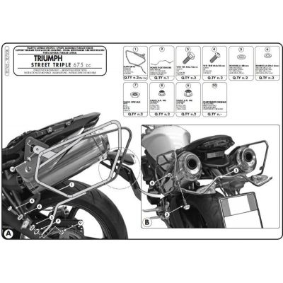 Telaietti Laterali GIVI TE705 Easylock per Triumph Street Triple 675