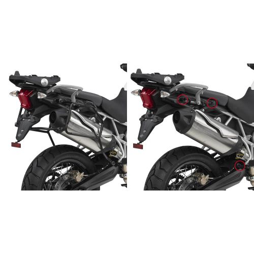 GIVI PLR6409 Portavaligie laterale rimozione rapida per valigie MONOKEY o RETRO FIT per TRIUMPH Tiger 800 / XC / XR 2011 / 2017