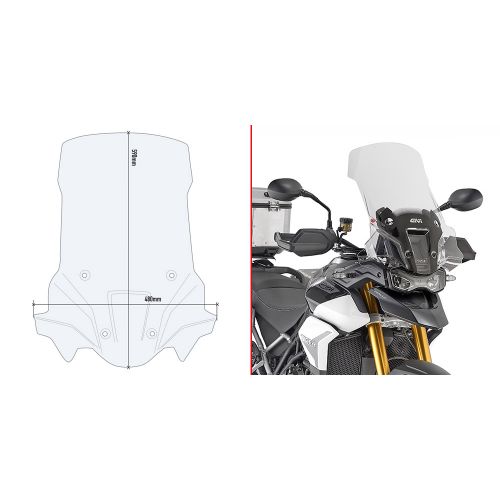 Parabrezza GIVI D6418ST Trasparente per Triumph Tiger 900 Rally 20-23
