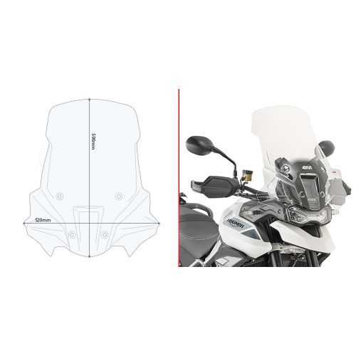Parabrezza GIVI D6415ST Trasparente Maggiorato per Triumph Tiger 900