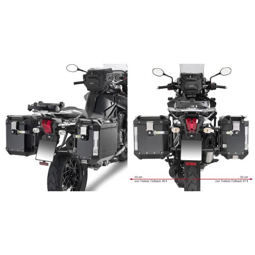 GIVI Portavaligie laterale per valigie MONOKEY Trekker Outback - Canyon TRIUMPH TIGER EXPLORER 1200 2012/17 - TIGER 1200 2018