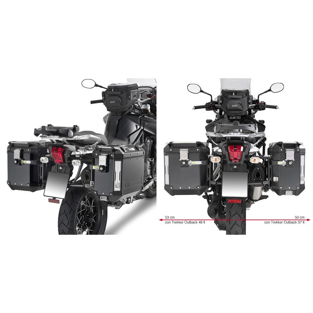GIVI Portavaligie laterale per valigie MONOKEY Trekker Outback - Canyon TRIUMPH TIGER EXPLORER 1200 2012/17 - TIGER 1200 2018