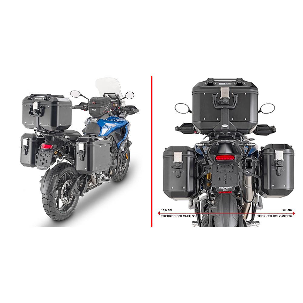 Telaietti Laterali GIVI PLO6422MK Monokey per Tiger 1200 GT - GT Pro