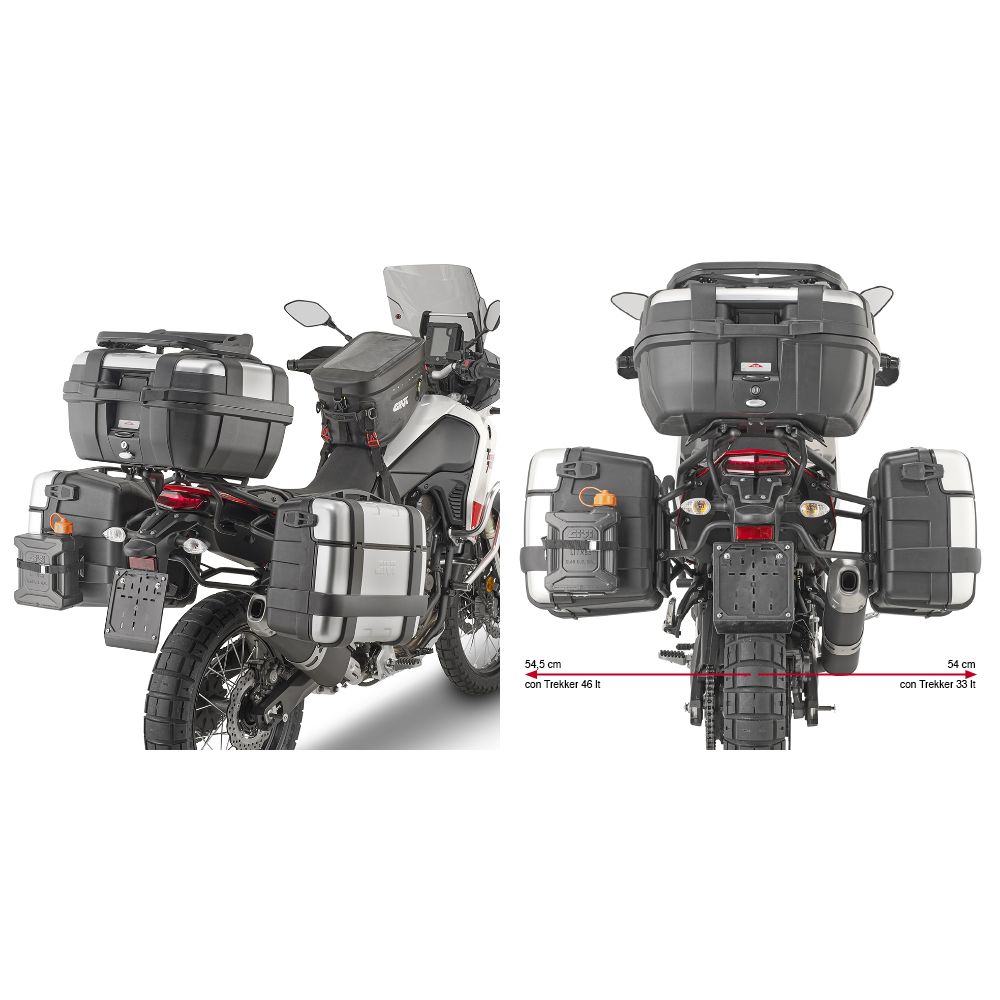 GIVI PLO2145MK Portavaligie laterale PL ONE-FIT per valigie MONOKEY per YAMAHA TENERE 700 2019 / 2024 - WORLD RAID 2022 / 2025