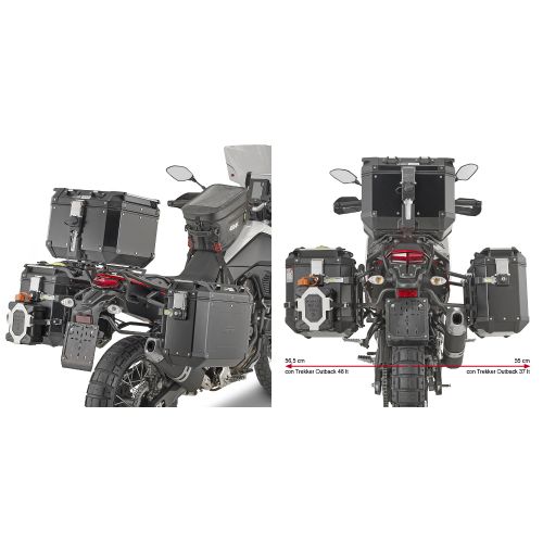 GIVI PLO2145CAM Portavaligie laterale per valigie MONOKEY Trekker Outback YAMAHA TENERE 700 2019 / 2024 - WORLD RAID 2022 / 2025