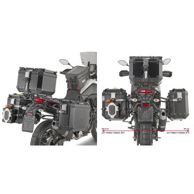 GIVI PLO2145CAM Portavaligie laterale per valigie MONOKEY Trekker Outback YAMAHA TENERE 700 2019 / 2024 - WORLD RAID 2022 / 2025