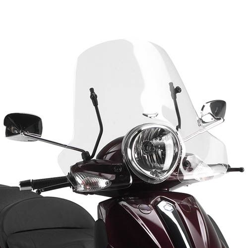 Kit Parabrezza Trasparente GIVI 106A + A106A per Piaggio Beverly 500 e Tourer