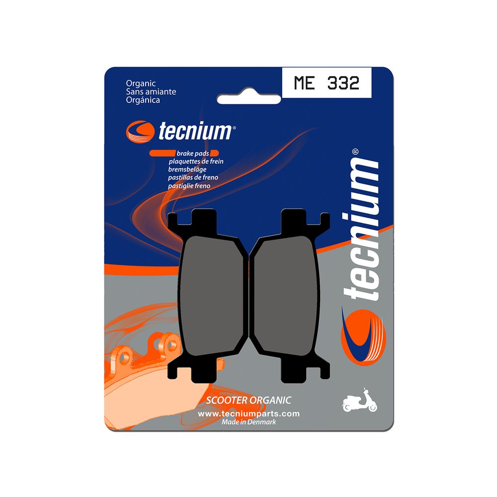 TECNIUM ME 332 Coppia Pastiglie Freno posteriore organiche scooter