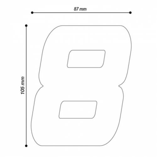 BARRACUDA Numero adesivo per Tabella laterale moto