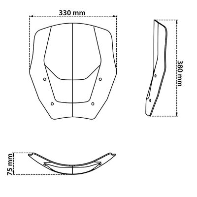 ISOTTA Cupolino Master versione con radar Trasparente per BMW R 1300 GS / ADVENTURE 2023 / 2025