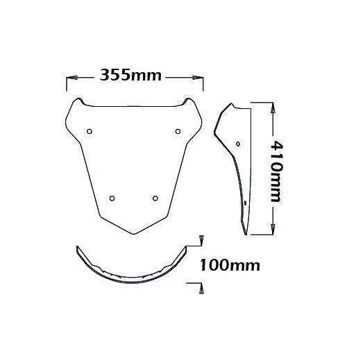 ISOTTA Cupolino basso Fumè Scuro per HONDA AFRICA TWIN CRF 1000 L 2017 / 2020