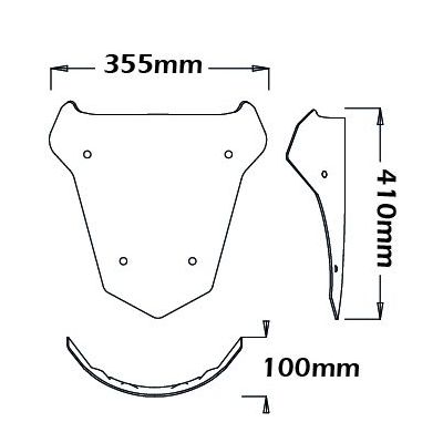 ISOTTA Cupolino basso Fumè Scuro per HONDA AFRICA TWIN CRF 1000 L 2017 / 2020