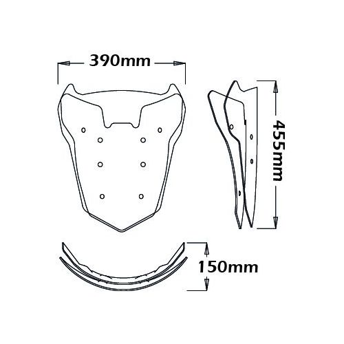 ISOTTA Cupolino Trasparente regolabile per HONDA AFRICA TWIN CRF 1000 L 2017 / 2020