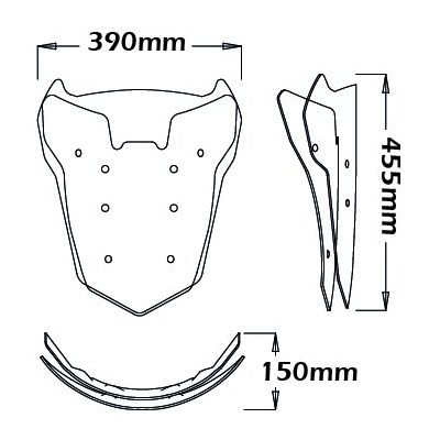 ISOTTA Cupolino Trasparente regolabile per HONDA AFRICA TWIN CRF 1000 L 2017 / 2020