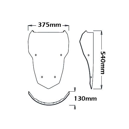 ISOTTA Cupolino Tipo Originale Trasparente per HONDA AFRICA TWIN CRF 1000 L 2017 / 2020