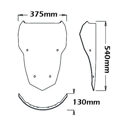 ISOTTA Cupolino Tipo Originale Trasparente per HONDA AFRICA TWIN CRF 1000 L 2017 / 2020