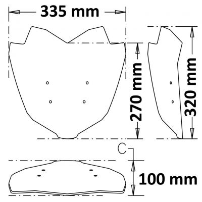 ISOTTA Cupolino Sport-Touring Fumè Chiaro per YAMAHA MT-09 2017 / 2022