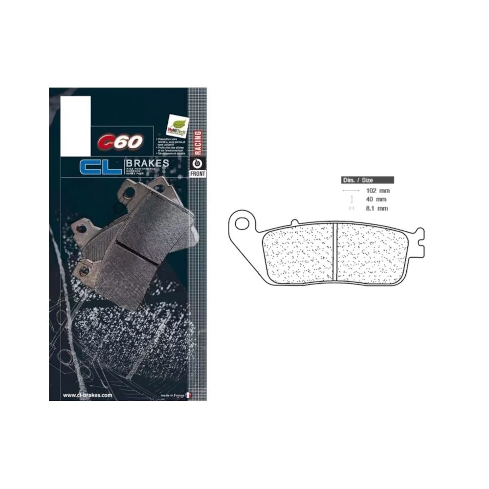 CL BRAKES 2256C60 Pastiglie Freno Anteriore Sinterizzate