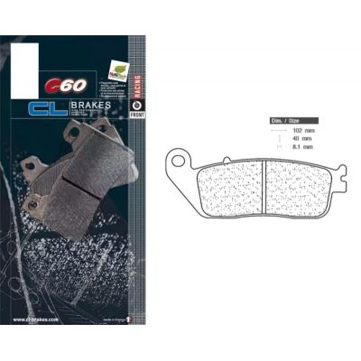 CL BRAKES 2256C60 Pastiglie Freno Anteriore Schermo Ceramico