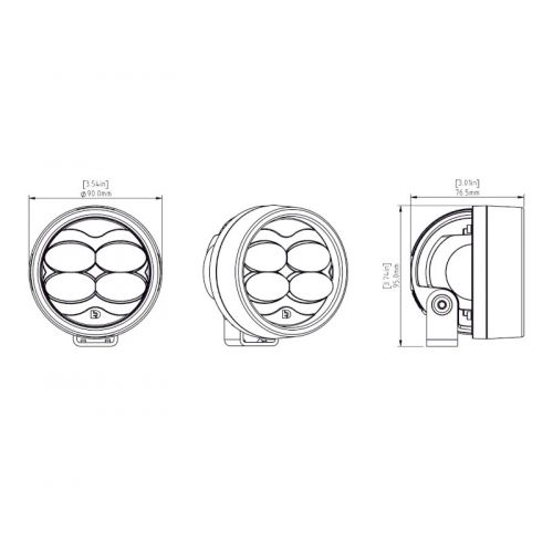 DENALI Pod fendinebbia a LED D3 con centralina CANsmart GEN II