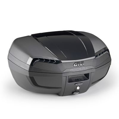 GIVI E46NT2 Bauletto posteriore MONOLOCK RIVIERA 46 litri nero con catadiottri fumè comprensivo di piastra e kit universale