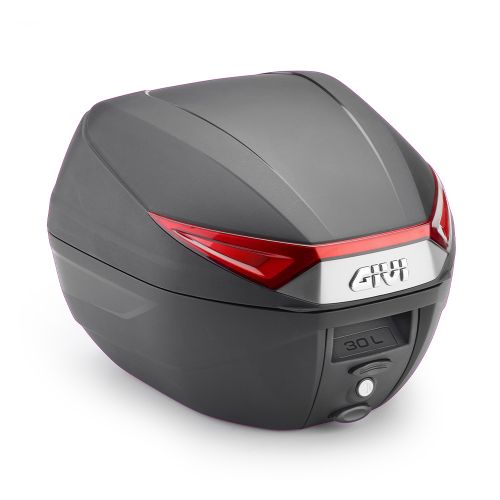 Bauletto Monolock GIVI C30 30 Litri Catadiottri Rossi