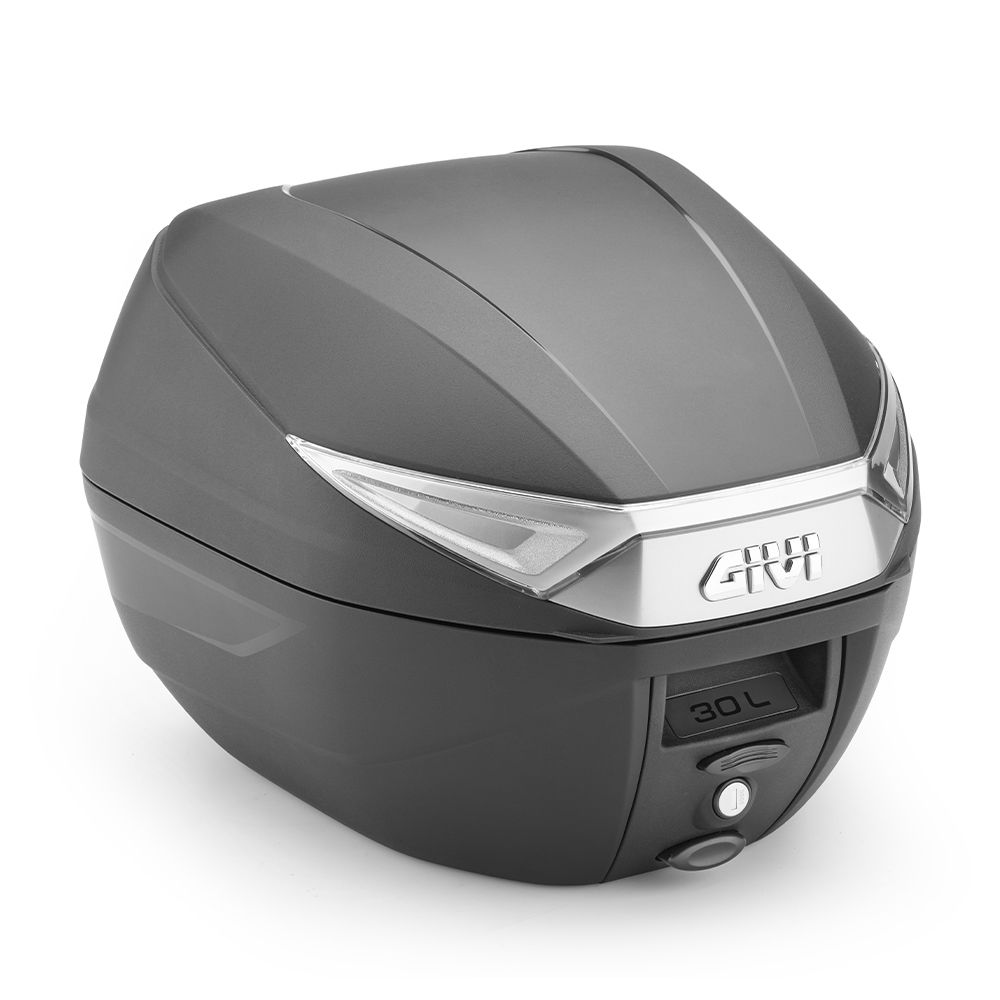 GIVI C30NT Bauletto posteriore nero 30 litri MONOLOCK catadiottri fumè con piastra e kit universale