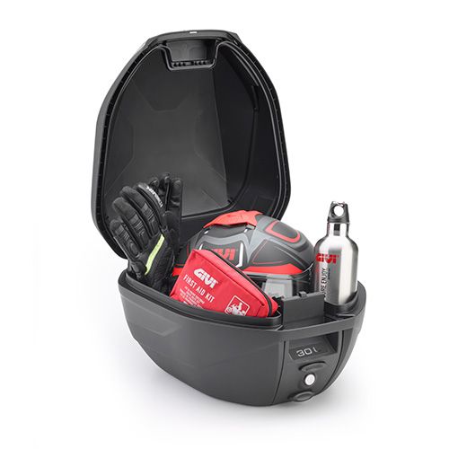 GIVI C30NT Bauletto posteriore nero 30 litri MONOLOCK catadiottri fumè con piastra e kit universale