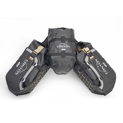 GIVI GRT721B Sistema di carico modulare a ferro di cavallo composto da 2 borse laterali da 16 litri ed 1 posteriore da 12 litri