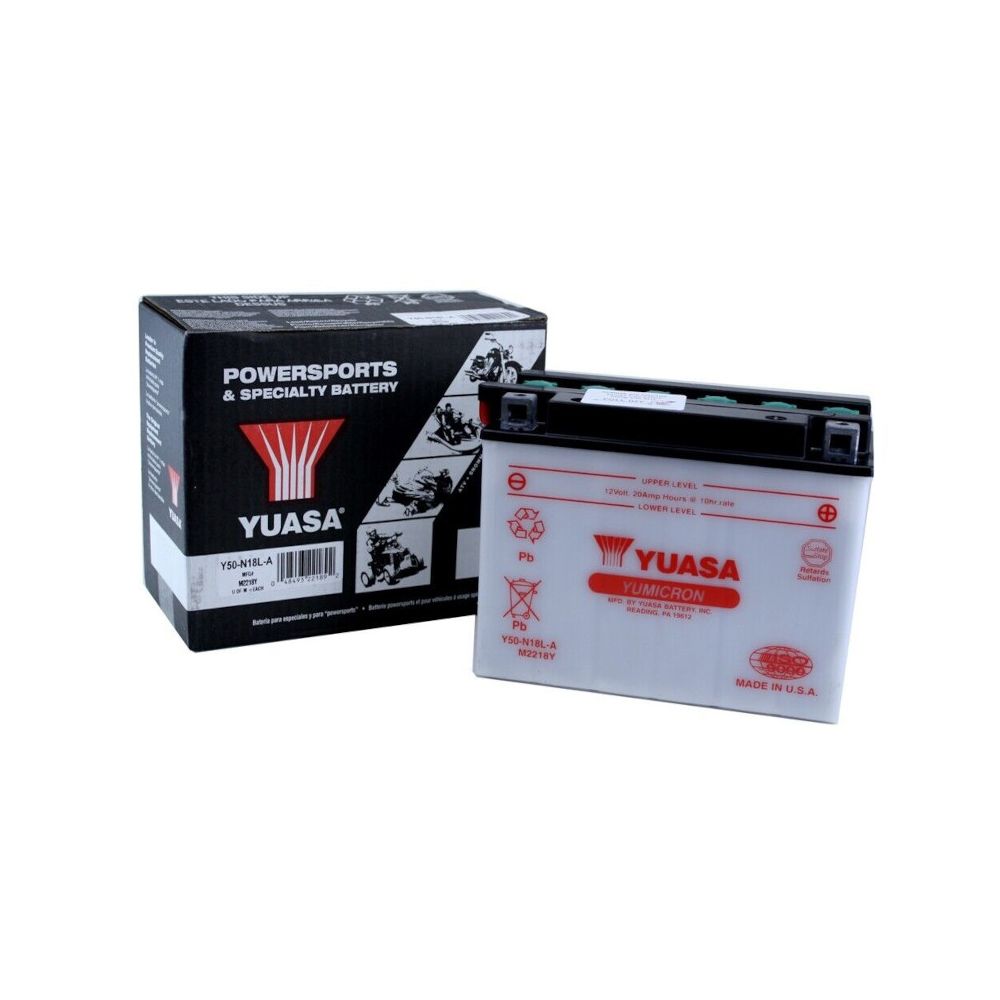 Yuasa Batteria Yumicron Y50-N18L-A 12 Volt 21.1 Ampere pre attivata sigillata