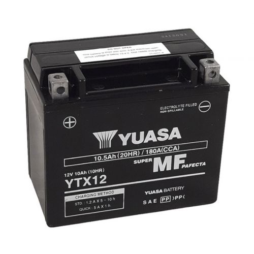 YUASA BATTERIA YTX12 12 Volt 10.5 Ampere Senza manutenzione pre attivata sigillata