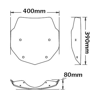 ISOTTA cupolino medio Fumè Chiaro per BMW R 1200 GS 2013 / 2018 - R 1250 GS 2019 / 2023