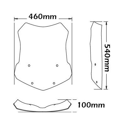 ISOTTA Cupolino alto Trasparente per BMW R 1200 GS 2013 / 2018 - R 1250 GS 2019 / 2023