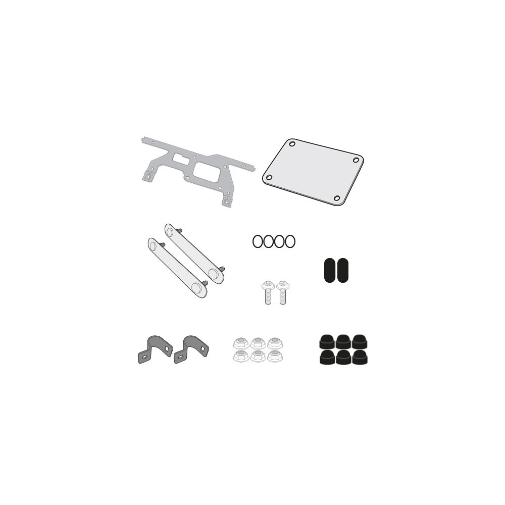 Kit GIVI TL5108PLOSKIT Attacchi per S250 Tool Box su Telai PLOS5108CAM