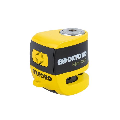 Blocco disco con allarme OXFORD XA5 - giallo e nero