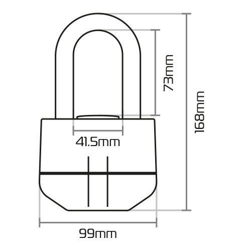 Lucchetto bloccadisco 16 mm con allarme OXFORD LK484 Boss Alarm