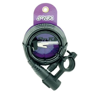 V BIKE SNAKE Lucchetto con cavo in acciaio Ø6mm lunghezza 1.5 metri con attacco al telaio per bicicletta