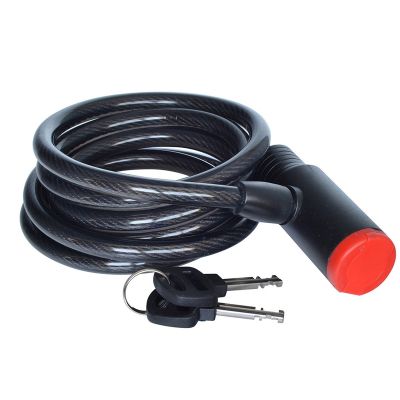 V BIKE Lucchetto con cavo in acciaio Ø10mm lunghezza 1.8 metri con attacco al telaio per bicicletta