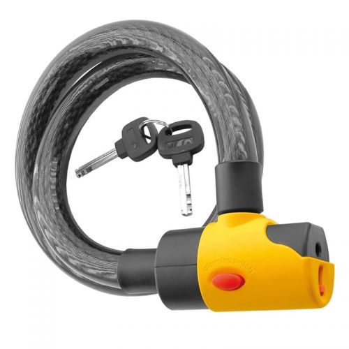 Lucchetto con allarme VECTOR con cavo in acciaio 1 metro