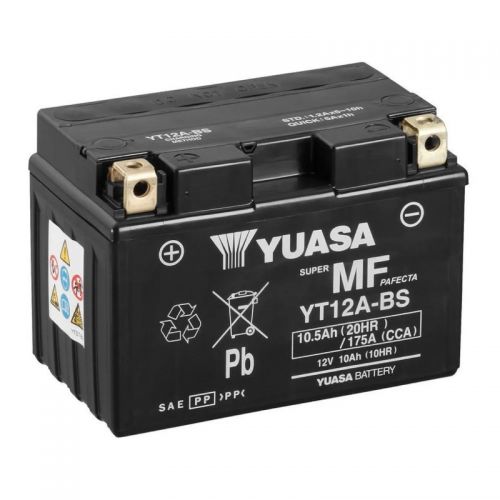 YUASA BATTERIA YT12A-BS 12 Volt 10,5 Ampere Senza manutenzione