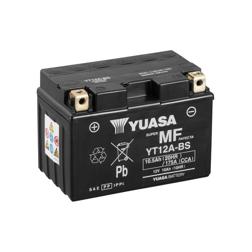 YUASA BATTERIA YT12A-BS 12 Volt 10,5 Ampere Senza manutenzione