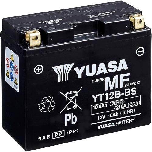 YUASA BATTERIA YT12B-BS 12 Volt 10 Ampere senza manutenzione