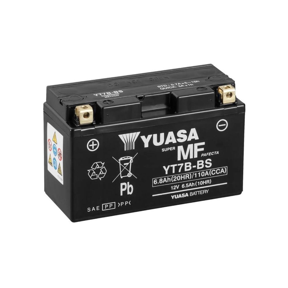 YUASA BATTERIA YT7B-BS 12 Volt 6,8 Ampere senza manutenzione