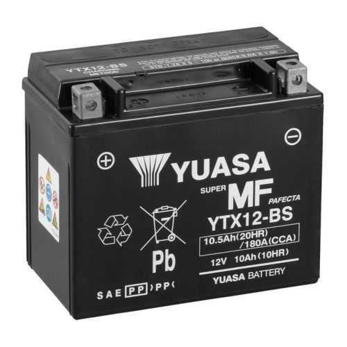 YUASA BATTERIA YTX12-BS 12 Volt 10,5 Ampere senza manutenzione
