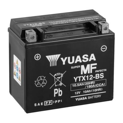 YUASA BATTERIA YTX12-BS 12 Volt 10,5 Ampere senza manutenzione