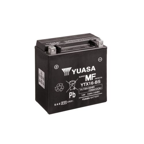 YUASA BATTERIA YTX16-BS 12 Volt 14,7 Ampere senza manutenzione