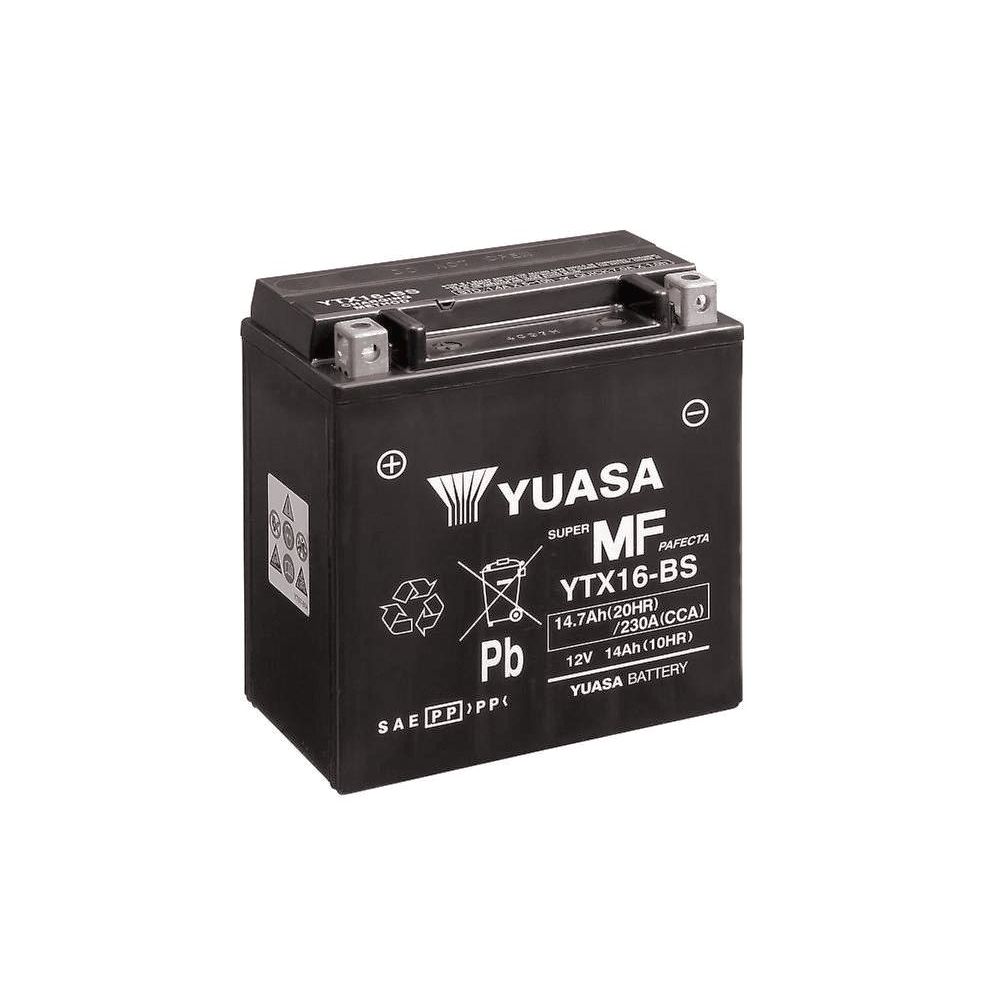YUASA BATTERIA YTX16-BS 12 Volt 14,7 Ampere senza manutenzione