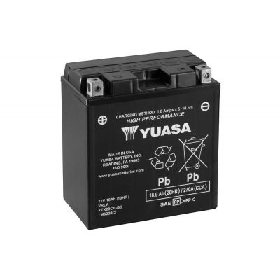 YUASA BATTERIA YTX20CH-BS 12 Volt 18,9 Ampere senza manutenzione