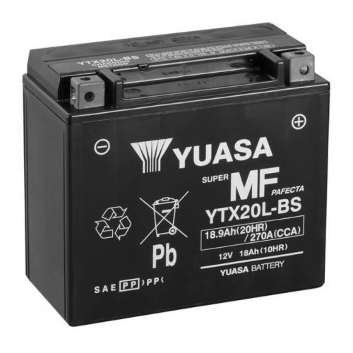YUASA BATTERIA YTX20L-BS 12 Volt 18,9 Ampere senza manutenzione